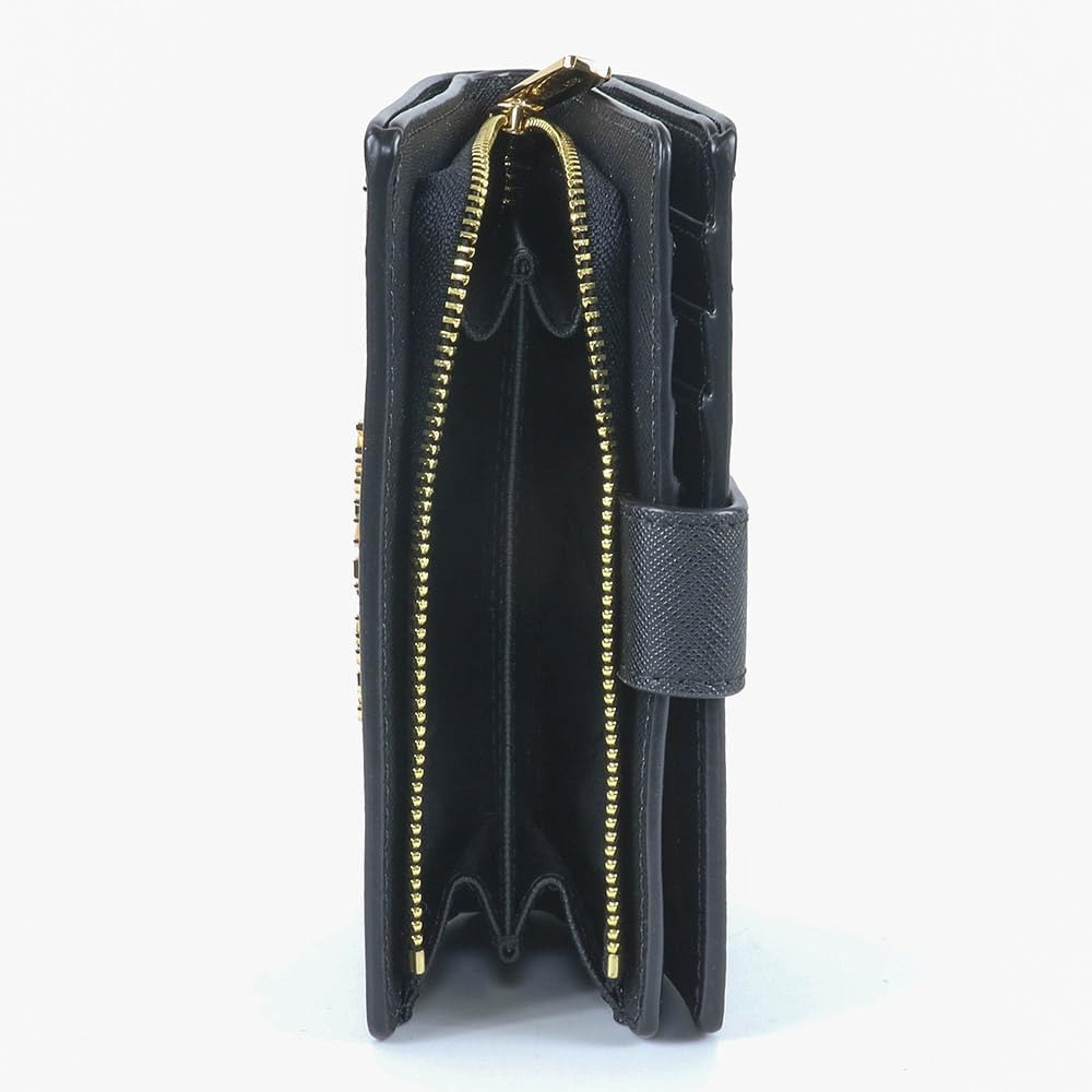 【MICHAEL KORS】防刮皮革對折中夾-黑色-細節圖4