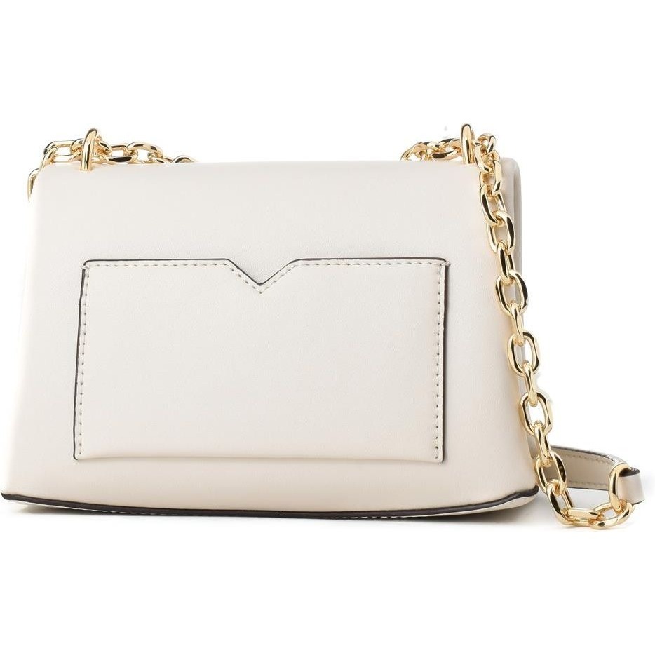 【Michael Kors】皮革鍊條翻蓋肩背包-白色-細節圖2