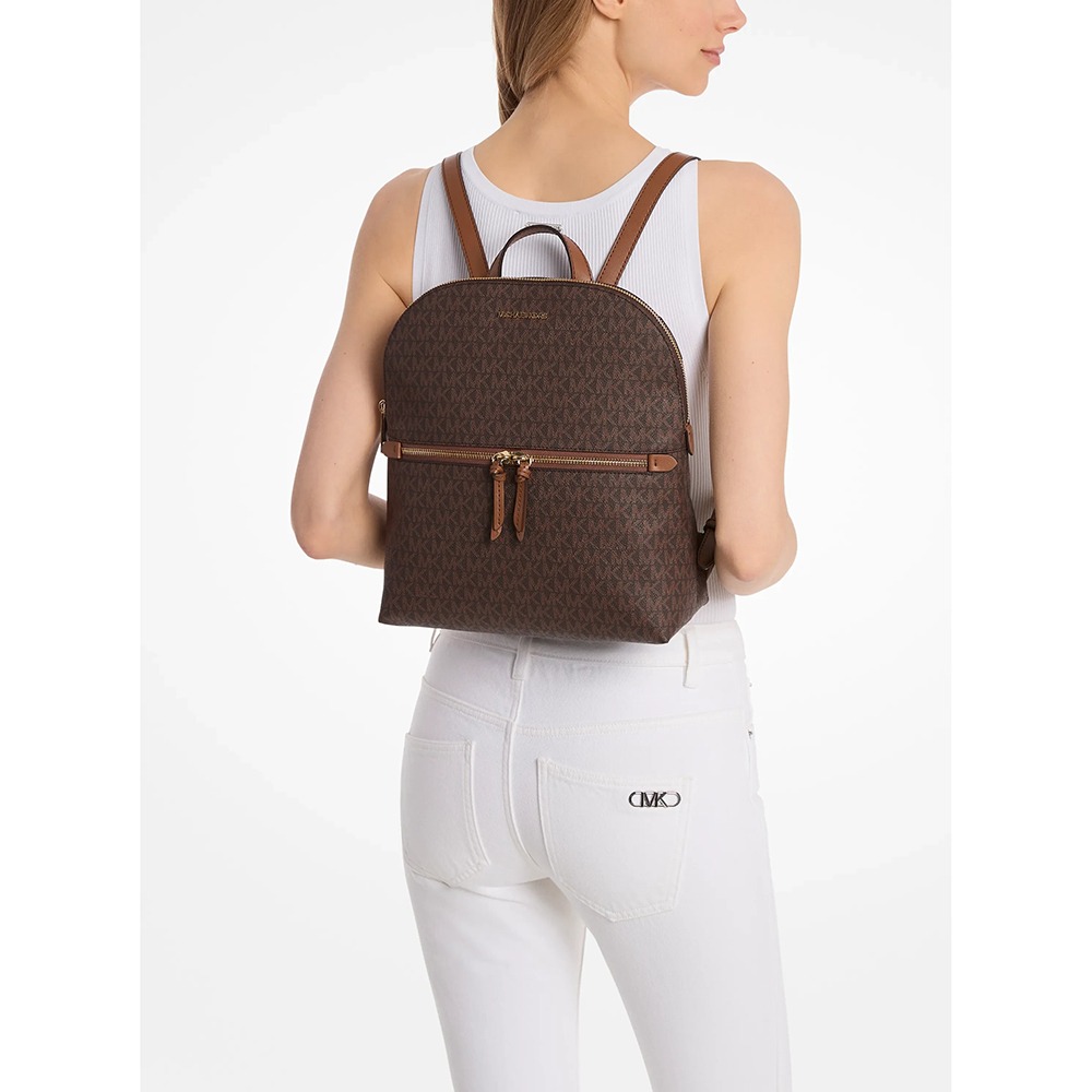 【MICHAEL KORS】防刮皮革滿版後背包-咖啡駝-細節圖3