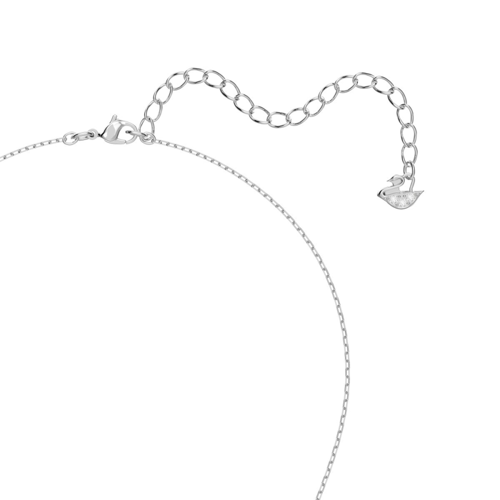 【SWAROVSKI】圓形鑲鑽項鍊-藍色-細節圖5