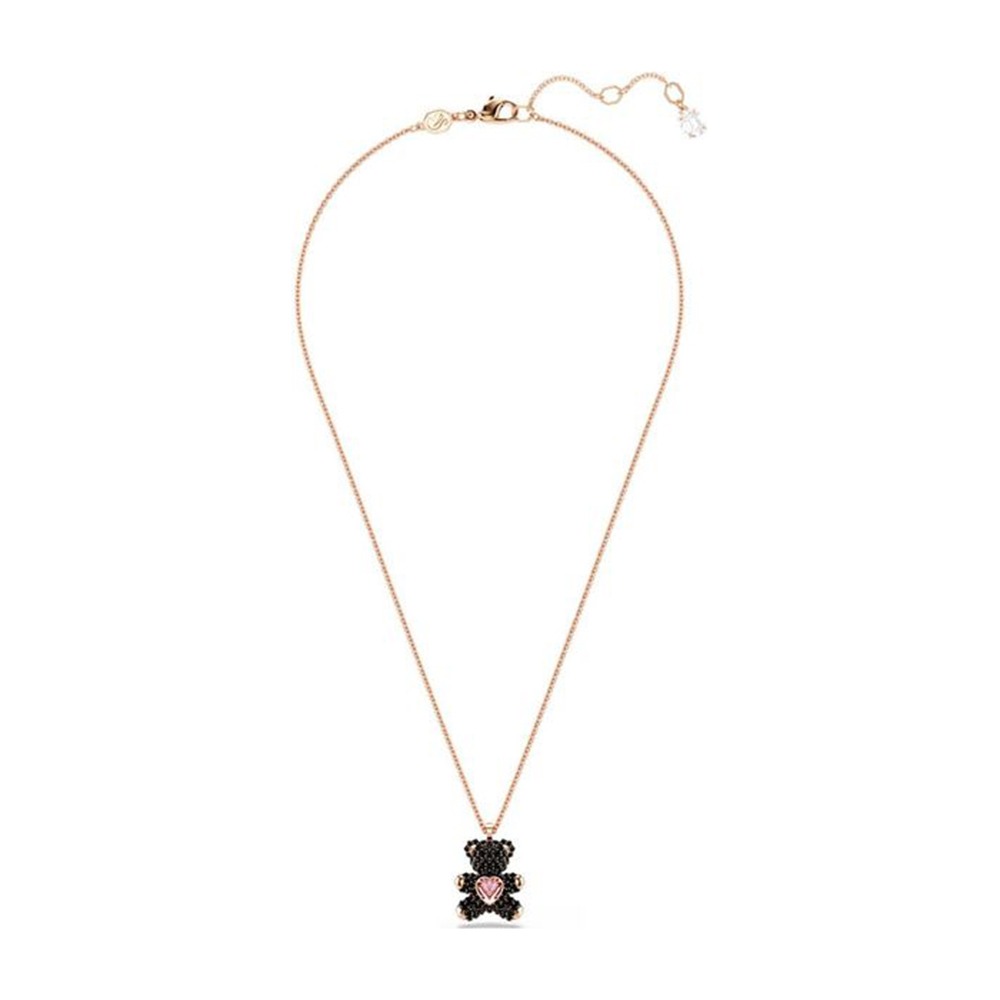 【SWAROVSKI】小熊造型項鍊-黑色-細節圖2