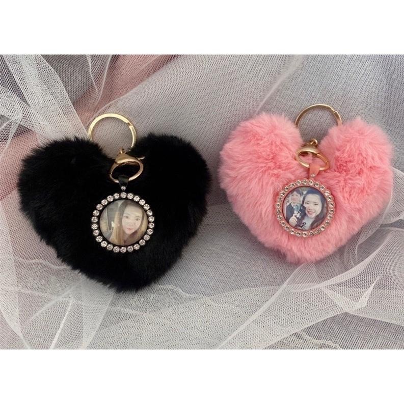 毛絨款愛心鑰匙圈&愛心水晶鑰匙圈/來圖訂製✅會給成品照💕(現貨供應、2日內快速出貨)★★★★★超優質😍超優惠~-細節圖6