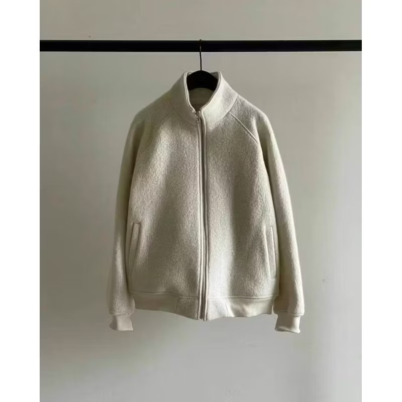 現貨米白 TAF 好燒好燒的毛流感羊毛夾克外套 韓國連線 LALAU 衣服日記-細節圖2