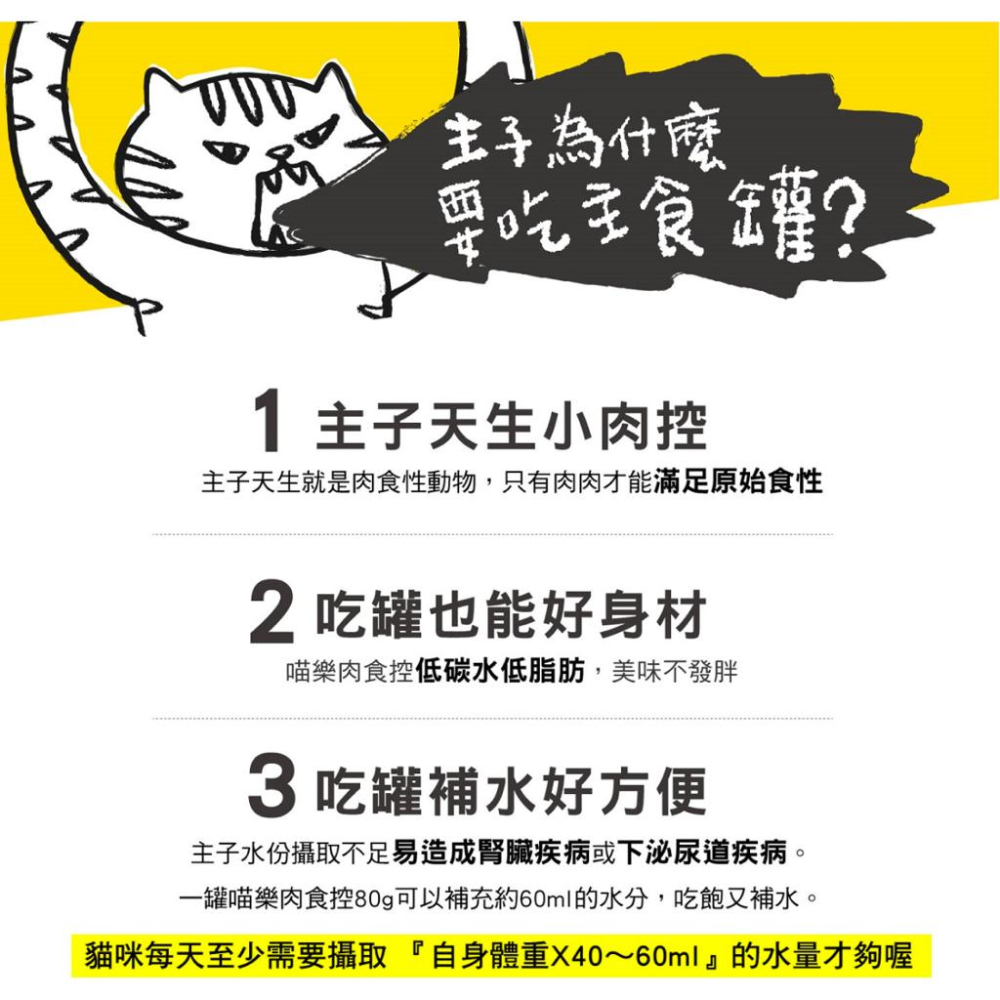 【喵村食堂😊】喵樂肉食控系列主食罐80g★極速出貨!10倍蝦幣免運(9折)☆領券再折送贈品-細節圖5