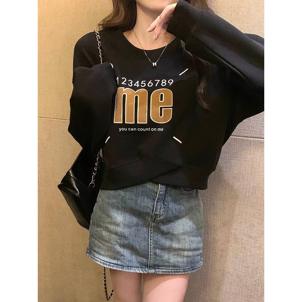 印花字母短款交叉純棉上衣-細節圖2