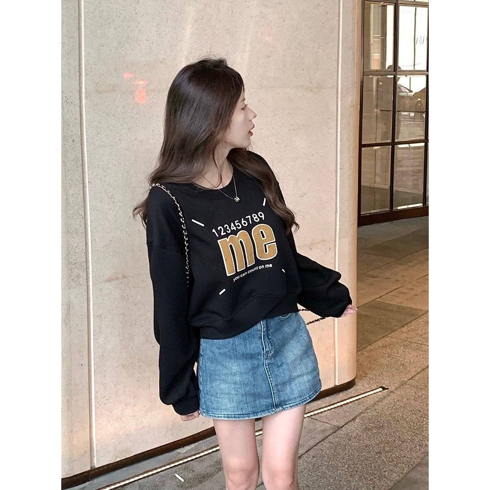 印花字母短款交叉純棉上衣-細節圖3