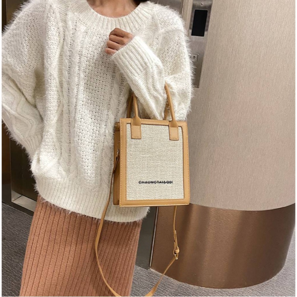 時尚編織手提側背包-細節圖3