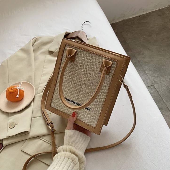 時尚編織手提側背包-細節圖5