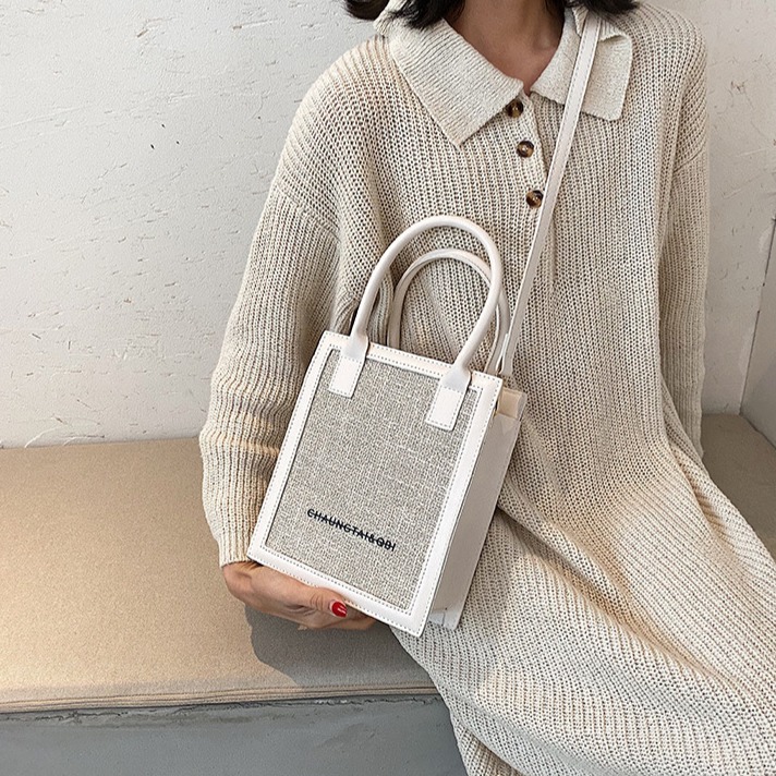 時尚編織手提側背包-細節圖6