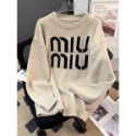 miu字母寬鬆針織上衣-規格圖8