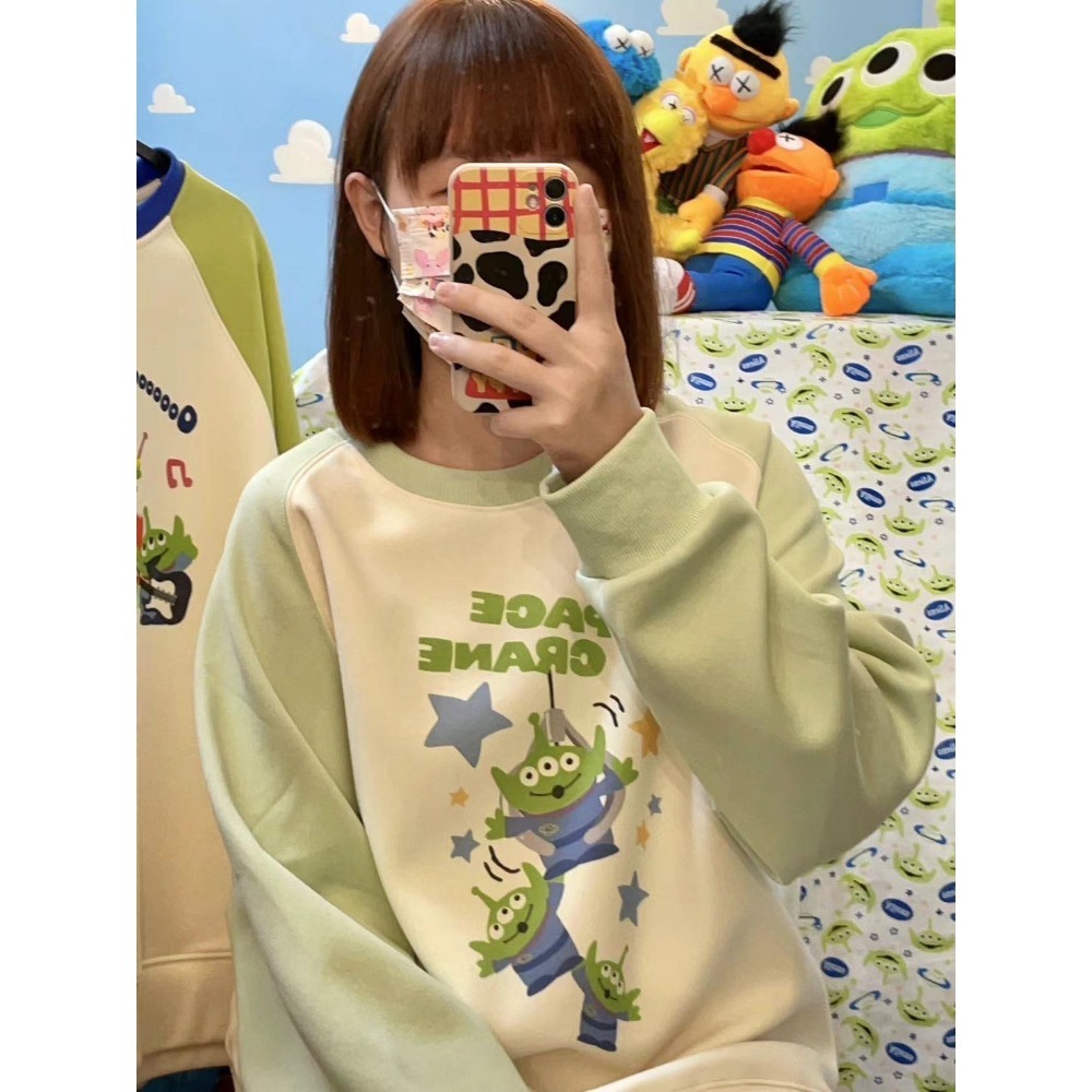 三眼怪棉質長袖大學上衣-細節圖3
