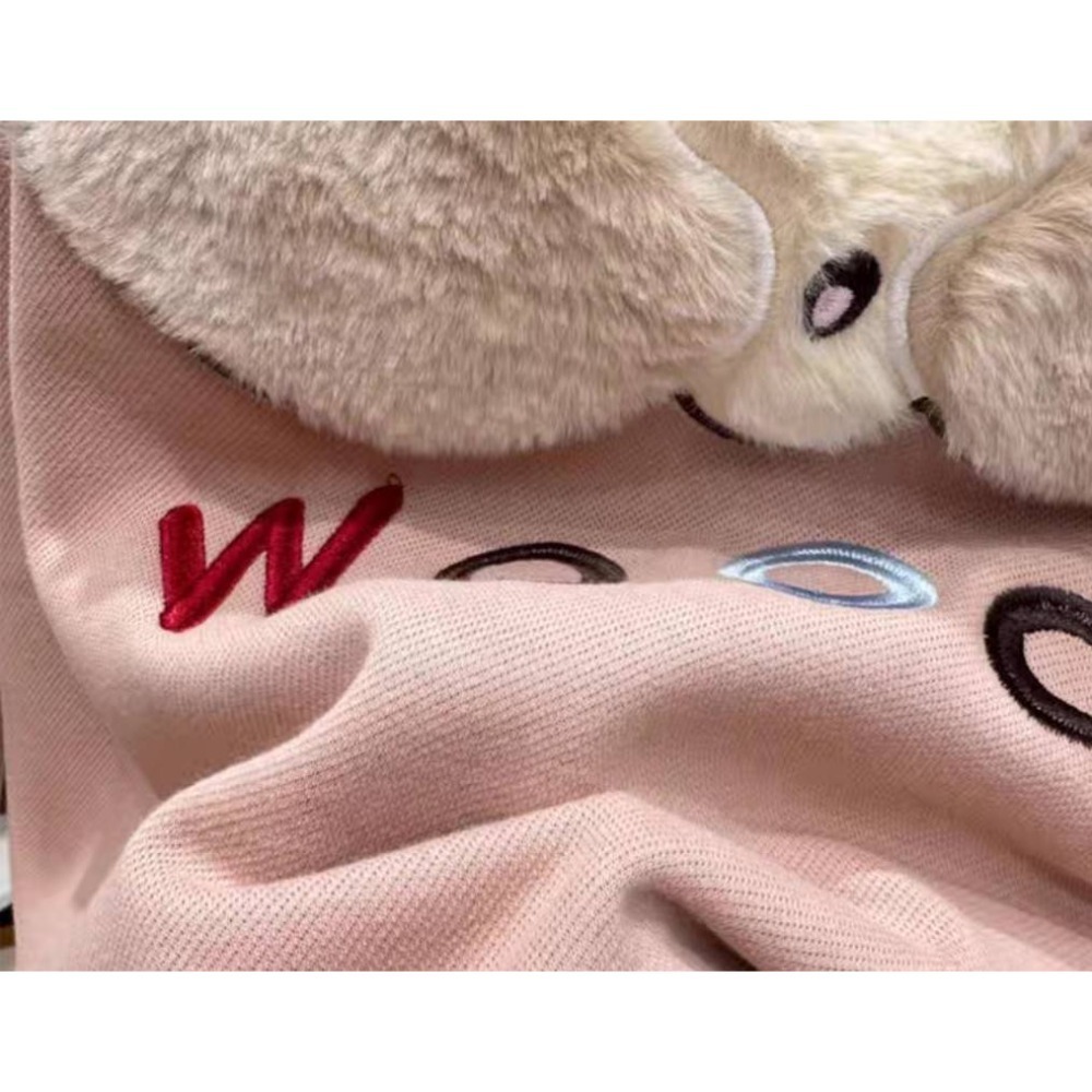 冬季奇奇蒂蒂寬鬆刺繡大學T-細節圖7