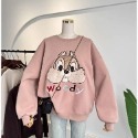 冬季奇奇蒂蒂寬鬆刺繡大學T-規格圖8