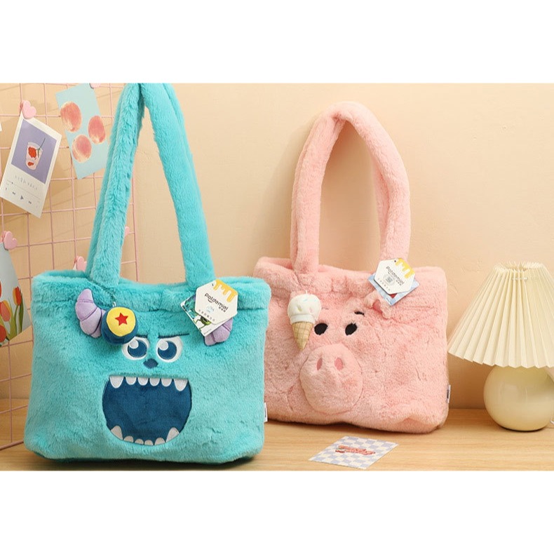 迪士尼毛絨手提單肩包-細節圖2