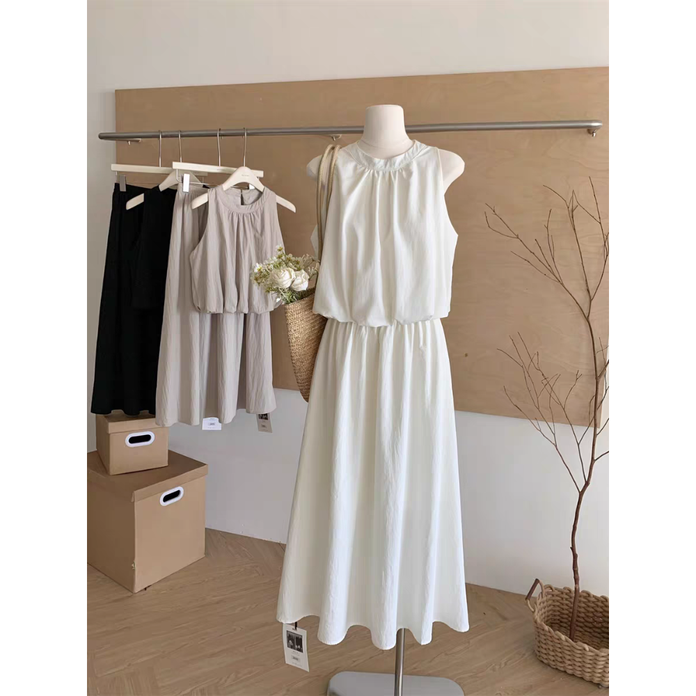 花苞上衣+鬆緊半身裙套裝-規格圖6