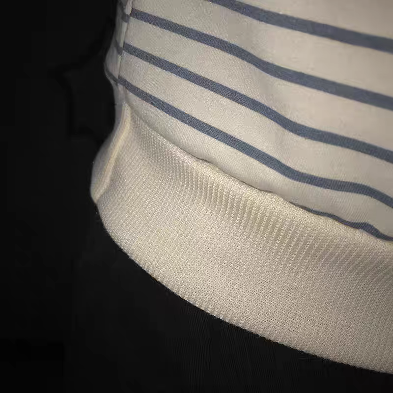 日系條紋寬鬆圓領長袖上衣-細節圖8