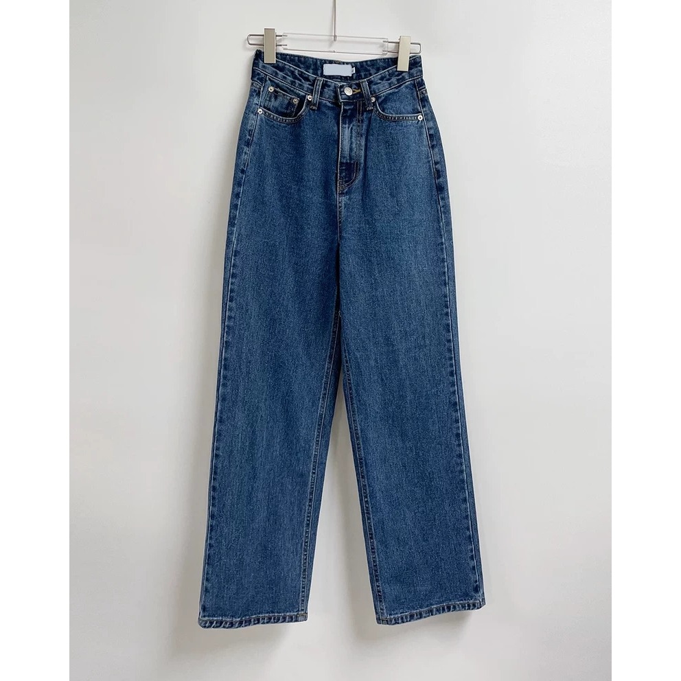 韓系復古顯瘦高腰牛仔長褲-細節圖7