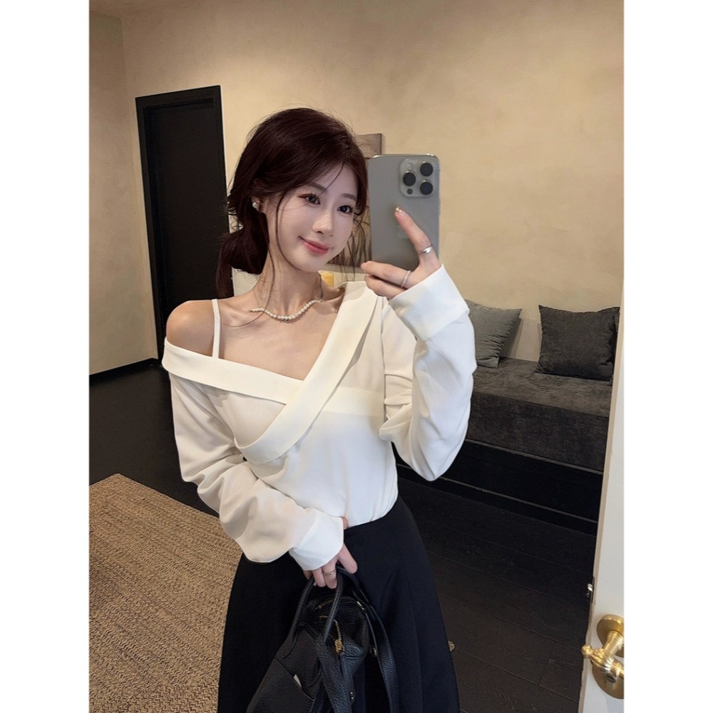 趙露思許妍同款白襯衫＋黑半身裙兩件套-細節圖10