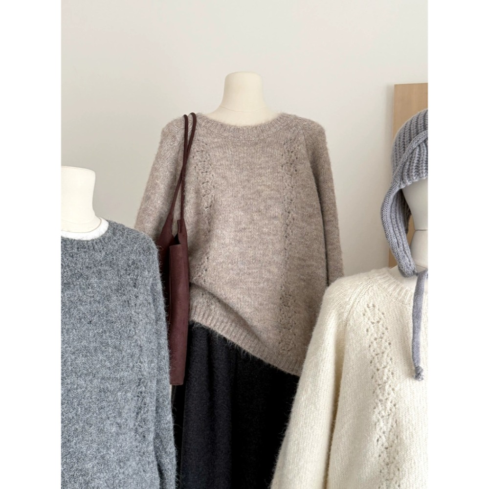 秋冬款韓版軟糯寬鬆毛衣-細節圖4