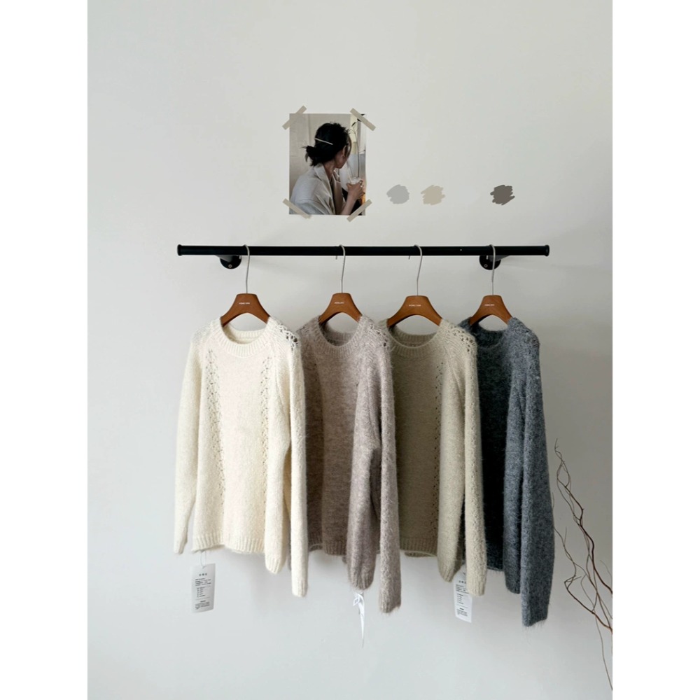 秋冬款韓版軟糯寬鬆毛衣-細節圖7