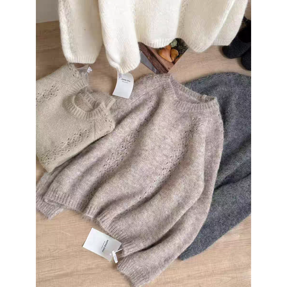 秋冬款韓版軟糯寬鬆毛衣-細節圖9