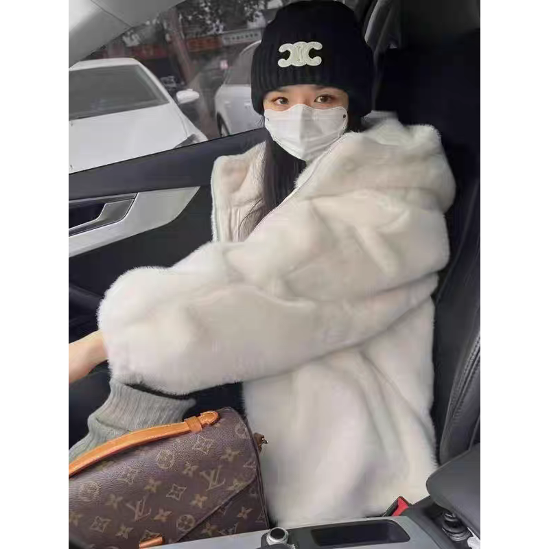 韓版連帽毛絨保暖外套-細節圖2