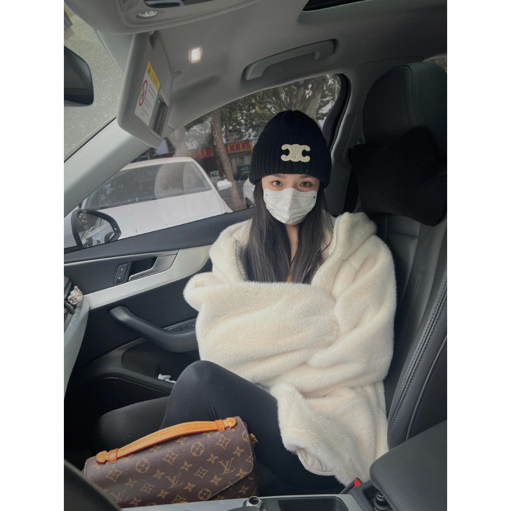 韓版連帽毛絨保暖外套-細節圖4