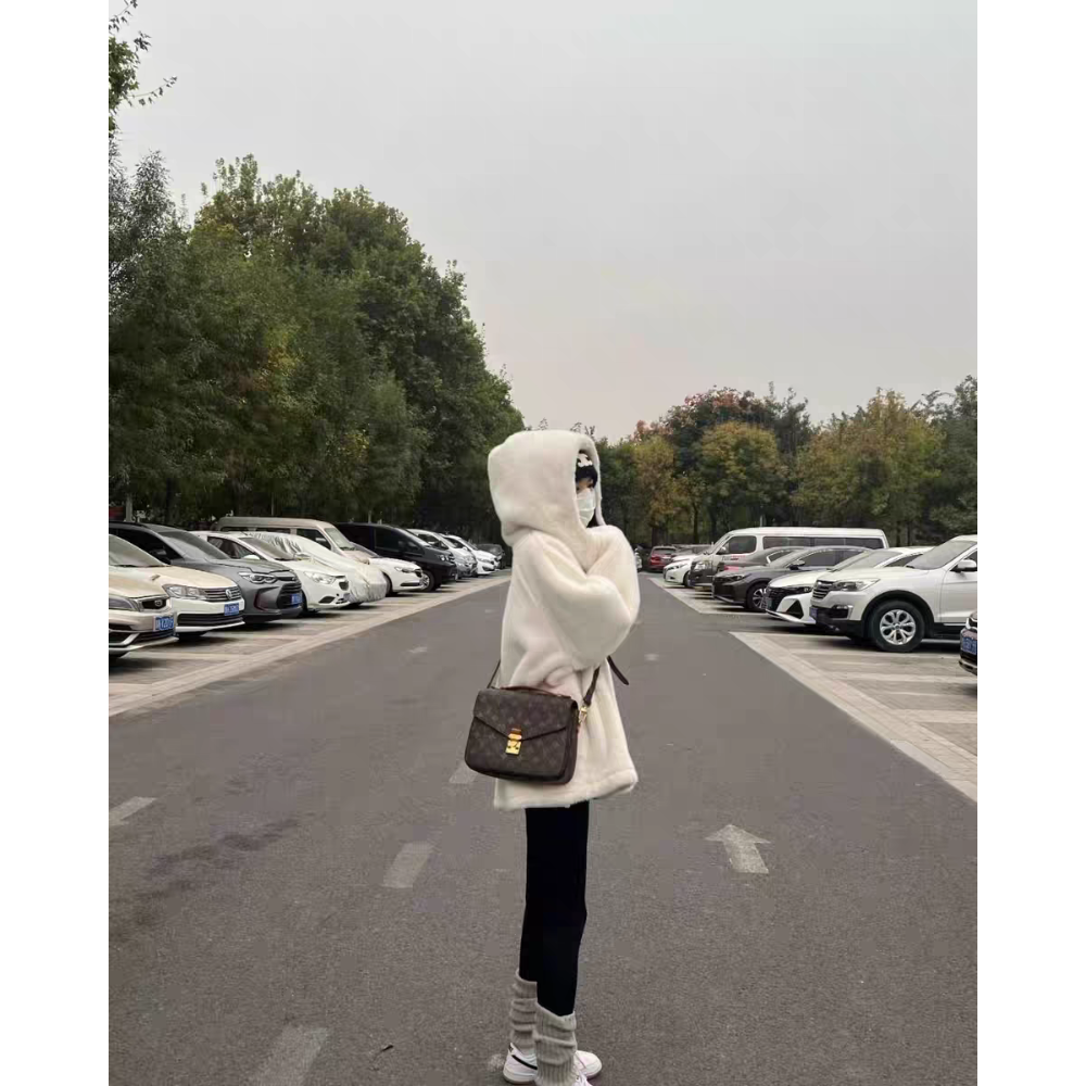 韓版連帽毛絨保暖外套-細節圖5