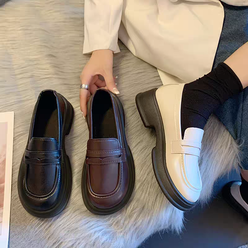 日系英倫風厚底樂福鞋-細節圖2