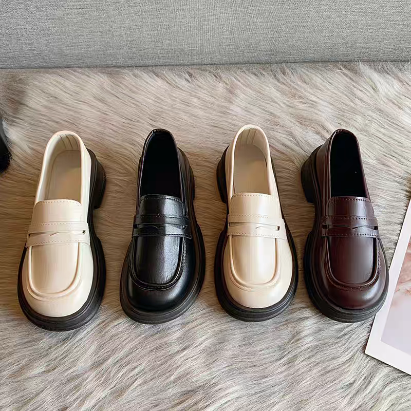 日系英倫風厚底樂福鞋-細節圖3