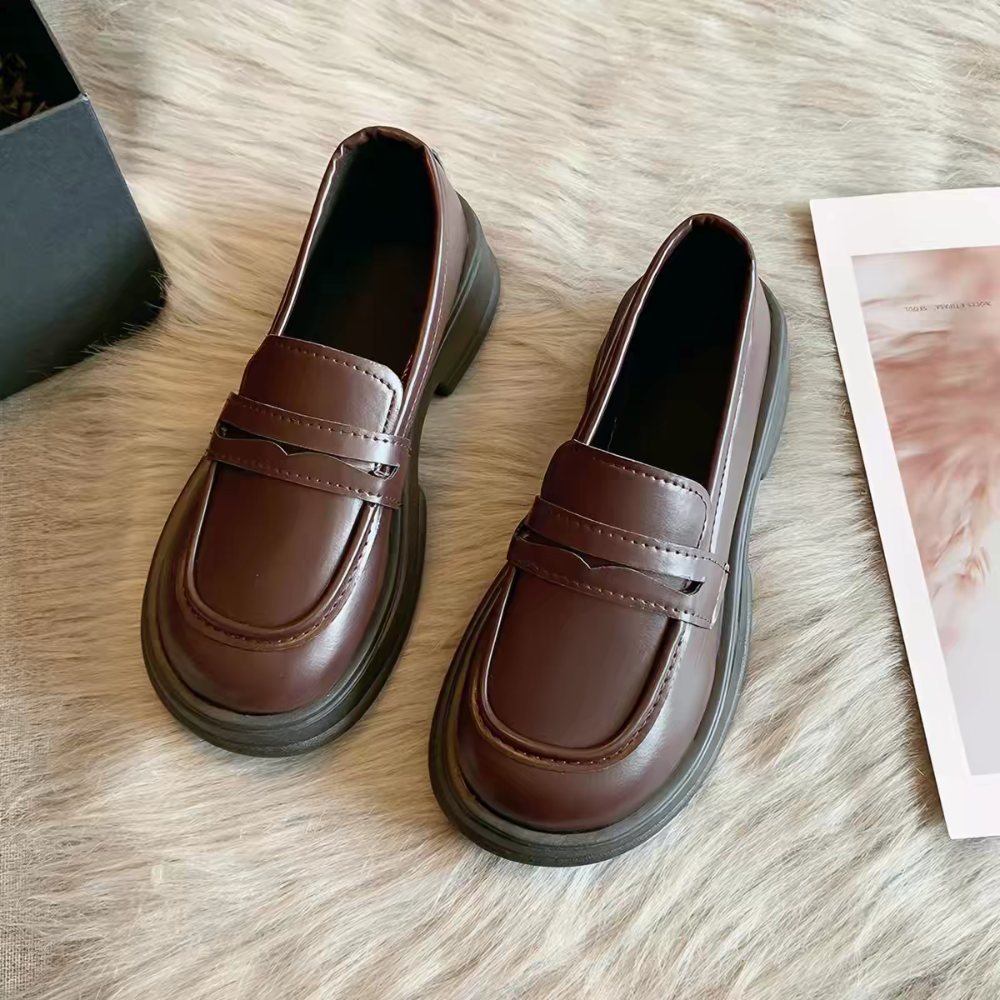 日系英倫風厚底樂福鞋-規格圖6