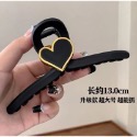 現貨💕早春時尚氣質愛心字母抓夾女韓版大號後腦勺盤發鯊魚夾髮夾髮飾-規格圖5
