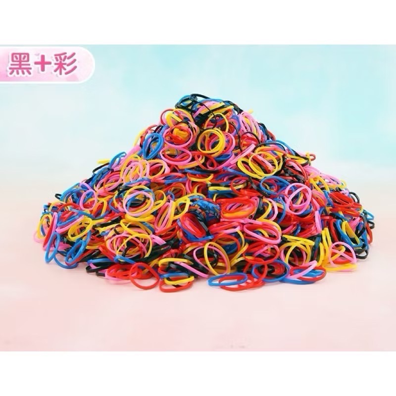 現貨❤️韓版簡約基本款式彩色小號一次性橡皮筋髮圈女扎頭髮頭繩韓國髮飾頭飾品-細節圖3
