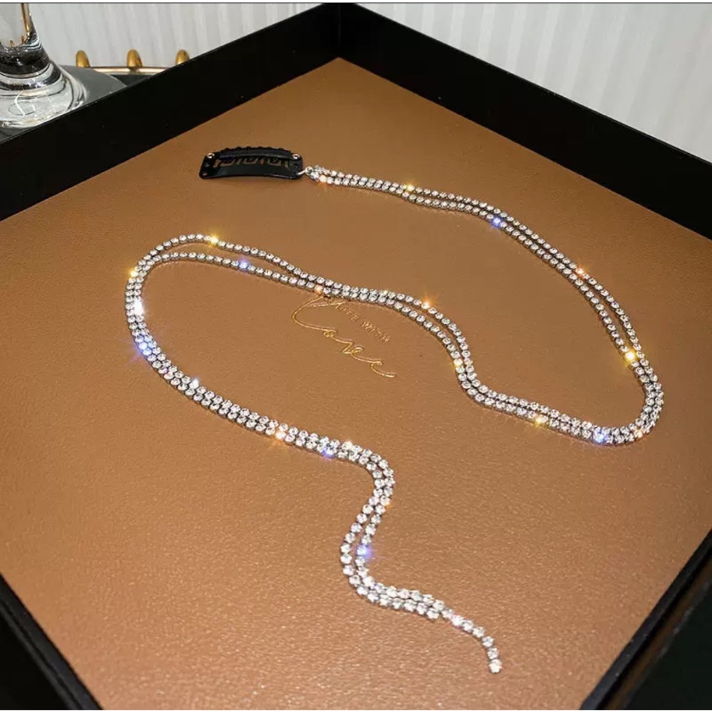 【台灣現貨】韓系ins水鑽編髮鏈 頭飾 仙女 網紅 百搭 隱形髮線 珍珠鍊 高級感 髮飾 髮鏈 髮卡 韓國炫雅-規格圖5