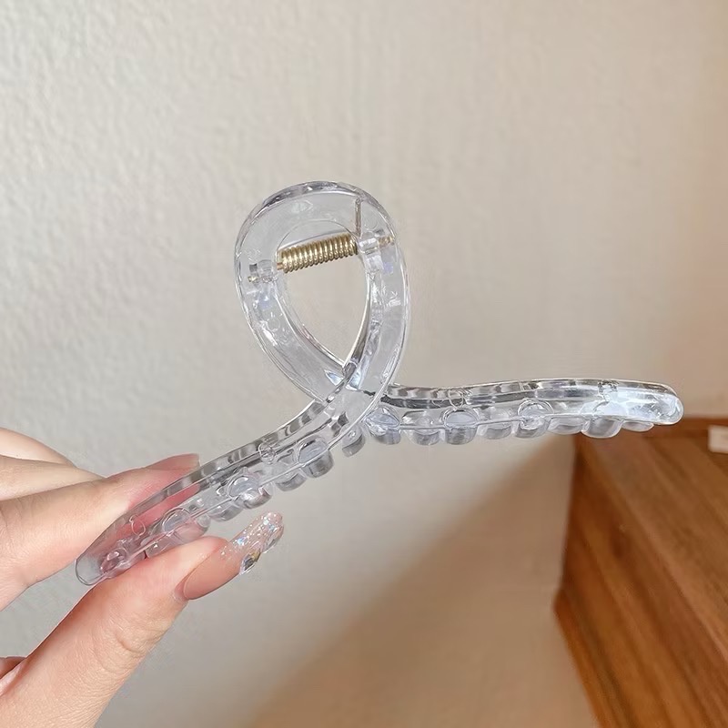 鯊魚夾 抓夾 髮夾 髮飾 韓國髮夾 超大交叉鯊魚夾女後腦勺盤發抓夾髮量多髮夾大號氣質夾子頭飾夏季-細節圖4