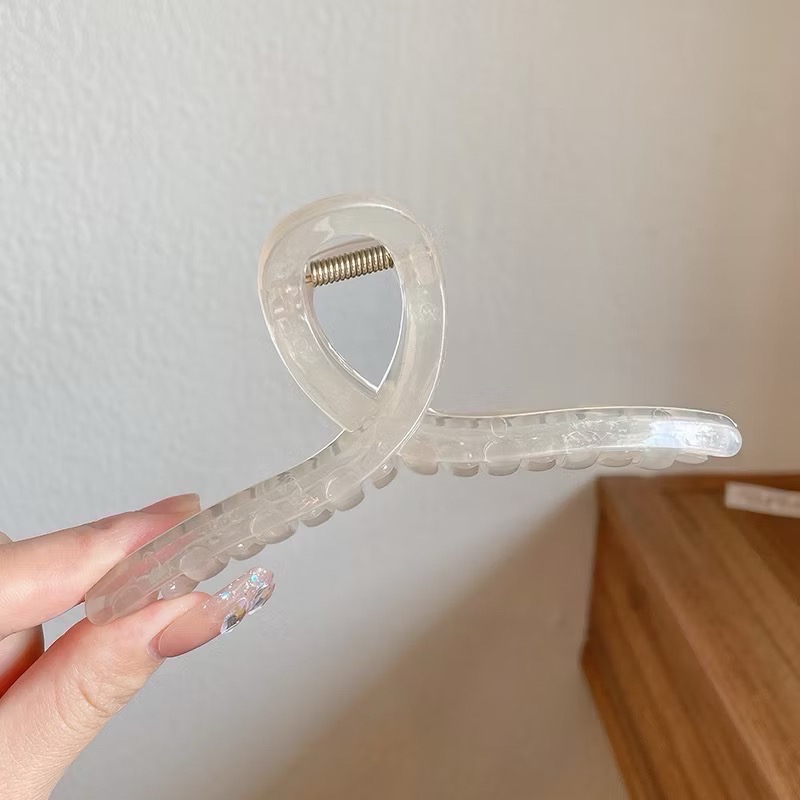 鯊魚夾 抓夾 髮夾 髮飾 韓國髮夾 超大交叉鯊魚夾女後腦勺盤發抓夾髮量多髮夾大號氣質夾子頭飾夏季-細節圖5