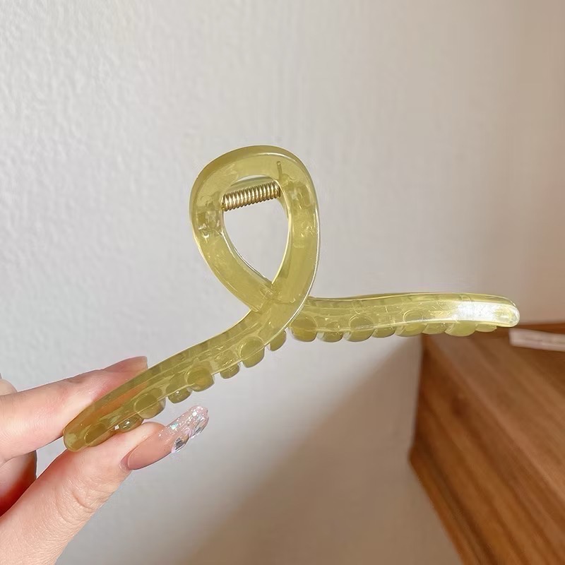 鯊魚夾 抓夾 髮夾 髮飾 韓國髮夾 超大交叉鯊魚夾女後腦勺盤發抓夾髮量多髮夾大號氣質夾子頭飾夏季-細節圖7