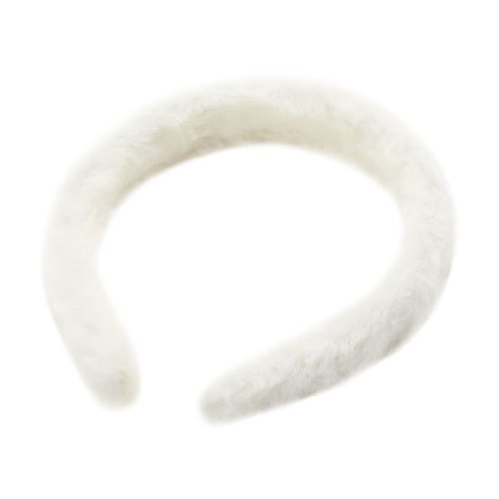 現貨🇹🇼新款秋冬毛毛糖果色髮箍女 毛絨洗臉壓髮夾韓版ins款時尚髮飾-規格圖4