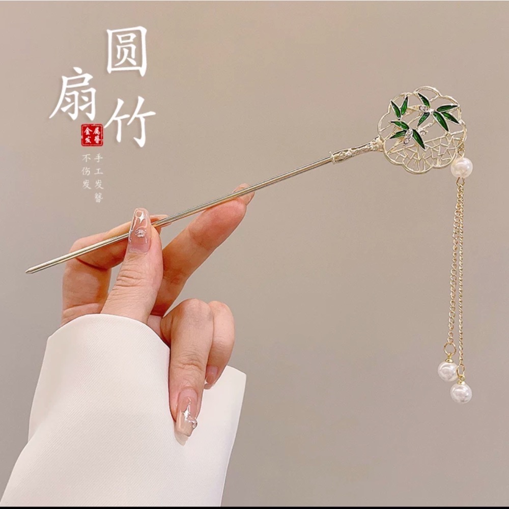 現貨24小時出貨韓國風髮簪 古風高級感簪子 新中式髮釵 簡約現代木簪 盤髮器玉簪女-規格圖11