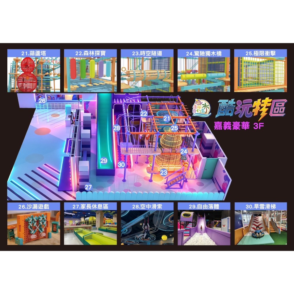 追風奇幻島 嘉義民族店【酷玩特區】嘉義 親子票1大1小使用 票券 門票-細節圖2
