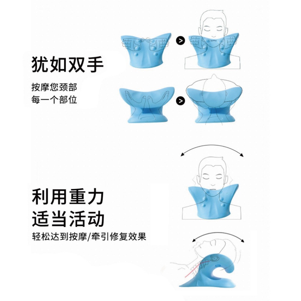 【台灣現貨】頸椎按摩枕 枕頭肩頸按摩器 按摩器 肩頸按摩 頸椎牽引器 頸椎枕 肩頸按摩 頸枕 牽引器 穴位按摩器 按摩枕-細節圖4