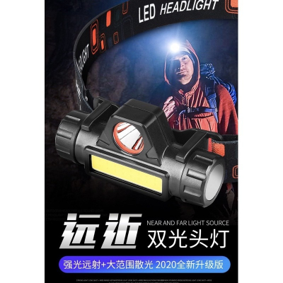 《台灣現貨》2020款 雙光源LED頭燈 USB充電頭燈 強光頭燈 聚焦頭燈 可調光 露營燈廣角工作燈 磁鐵工作燈手電筒