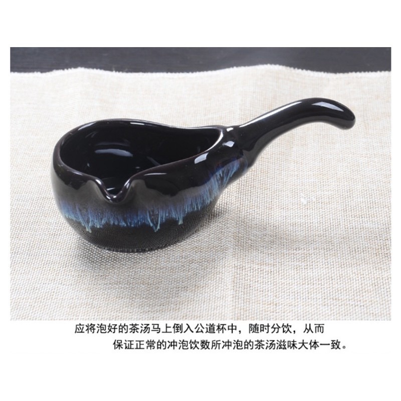 【台灣現貨特價】窯變茶具套裝 複古半全自動茶具 家用時來運轉茶具 石磨 磨盤 懶人防燙沖茶器自動泡茶器功夫茶杯-細節圖5