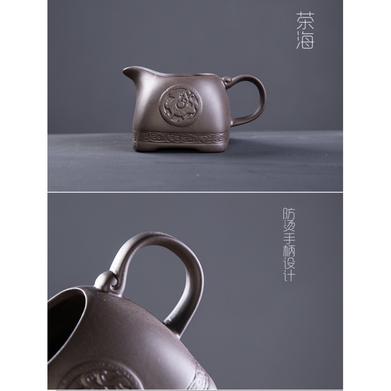 【台灣現貨】時來運轉紫砂自動茶具組 茶具 懶人茶具 紫砂茶具 爸爸節 送禮 泡茶神器 復古 磨石 功夫茶 攜帶方便-細節圖6