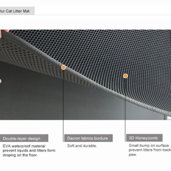 【現貨特價】貓砂墊 40X50CM貓砂墊 寵物貓砂墊高彈寵物貓砂墊EVA防水貓墊貓狗用品家用寵物墊狗窩貓窩 雙層防水-細節圖6