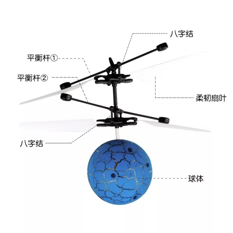 【台灣現貨】金探子、飛行機新奇特水晶球感應飛行器、金探子飛行球、懸浮球智能感應、生日禮物、小朋友玩具、抽獎-細節圖6