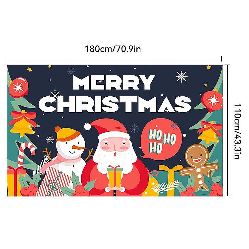 藍色 聖誕背景布【可索取報帳收據】聖誕節 一站買齊 聖誕節裝飾 聖誕氣球-細節圖2