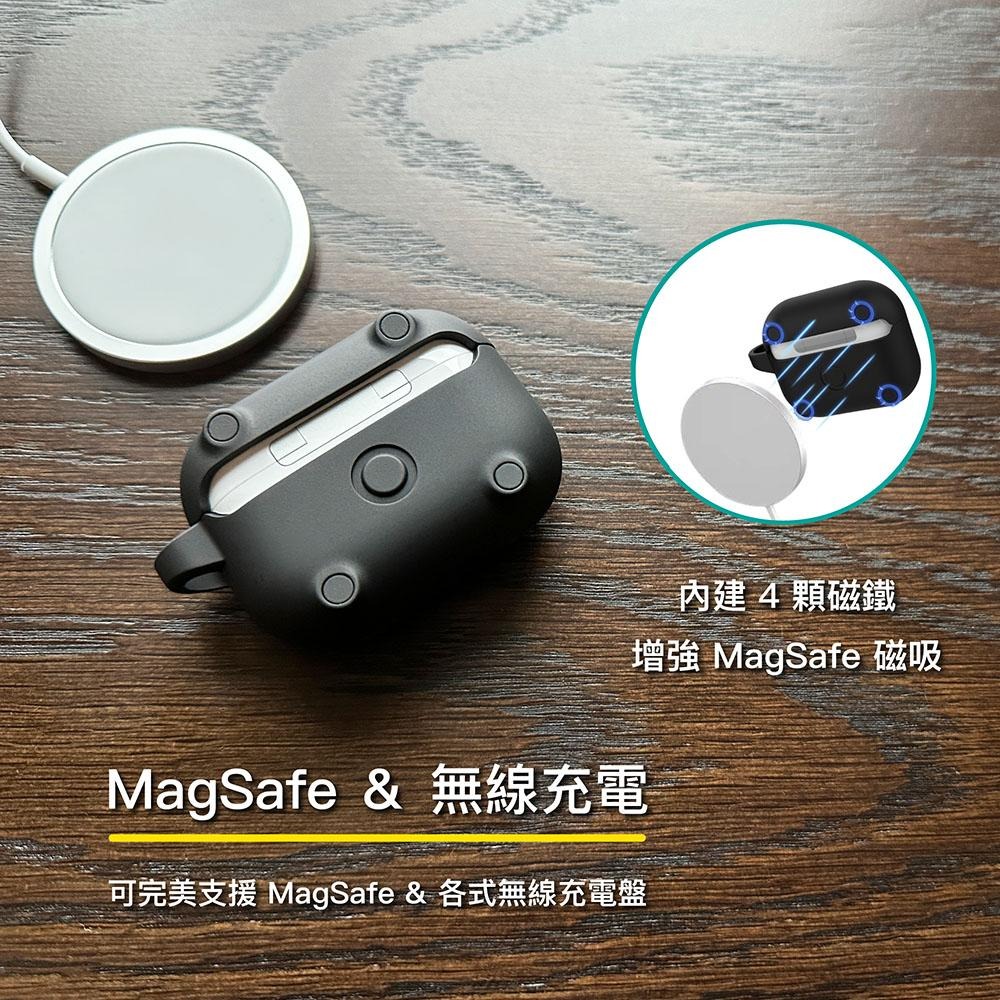 【ENABLE】AirPods Pro 2代/1代 MagSafe磁吸增強 保護套/防摔殼 蘋果耳機 耳機套-細節圖3