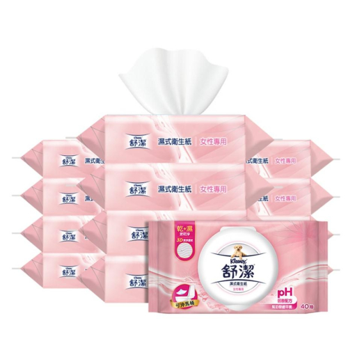 『限今日付款』舒潔 女性專用濕式衛生紙(40抽x12包/箱)