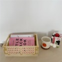 貓你一犬｜預購 韓國ins風摺疊收納籃 摺疊 收納籃 收納盒 奶油色 不佔位 桌面收納 收納 抽屜收納 日常用品 實拍-規格圖9
